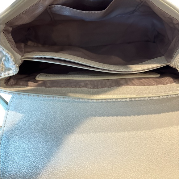 LC Lauren Conrad Cream Woven Crossbody Bag with Tassels - Picture 3 of 4